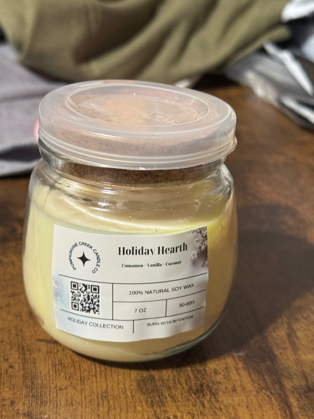 Holiday Hearth Soy Candle‎ - Cream by